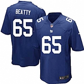 Nike Men & Women & Youth Giants #65 Beatty Blue Team Color Game Jersey,baseball caps,new era cap wholesale,wholesale hats